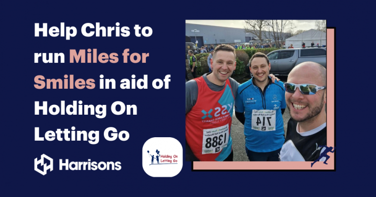 Help Chris to run Miles for Smiles in aid of Holding On Letting Go